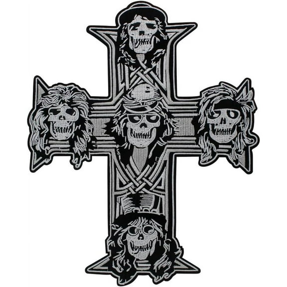 Skull Cross Patches Iron on Embroidered Applique Patches Skull DIY Religious Decor for Clothing Jeans Jacket Backpacks Fabric Badge 1 Piece