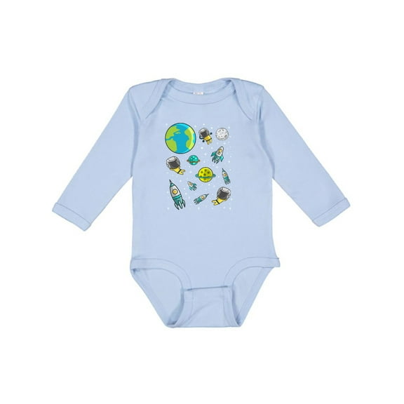 Inktastic Space Rocket Future Astronaut Boys or Girls Long Sleeve Baby Bodysuit