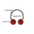 thumbnail image 5 of HOOUN Circular Barbell Horseshoe Bar Ring CBR Steel Nose Ear Septum CRYSTAL Balls-white, 5 of 9