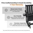 thumbnail image 2 of Innovaze Poly Lumber Patio Glider Bench, Durable HIPS Material, Weather-Resistant Glider Bench for Outdoor Porch Garden (Black, 2-Seater), 2 of 7