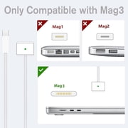 96W 70W USB-C to Mag 3 Charger for Mac Book Pro Air 16 15 14 13 Inch M4 M3 M2 M1 from 2025 2024 2023 2022 2021 as Original Quality with 6.6ft USBC to 3 Cable Compatible with All USB C Power Adapter