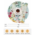 thumbnail image 6 of 13 Inch Round Placemats Set of 6, Easter Non Slip Heat Insulation PP Table Mats, Spring Watercolor Bunny Eggs Tulip Wooden Grain Washable Place Mats for Kitchen Dining Party Table Decor, 6 of 7