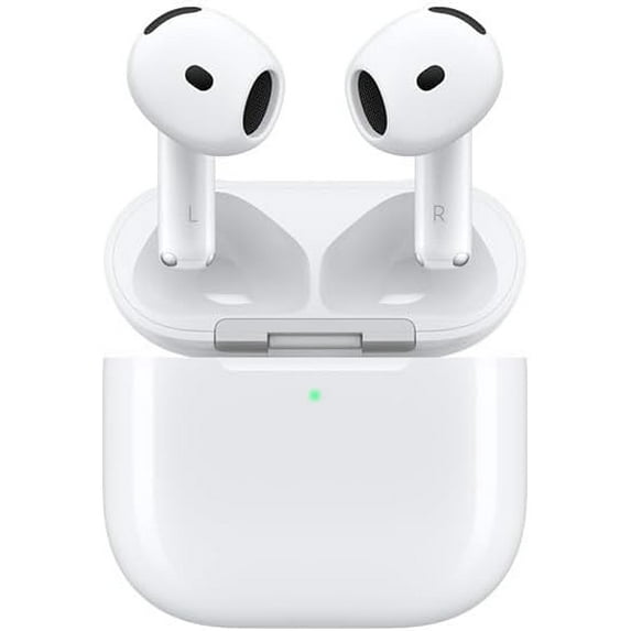 Restored Apple AirPods 4 Wireless Earbuds BT Headphones AN Cancellation Adaptive Audio Transparency Mode Personalized Spatial Audio USBC Charging Case Wireless Charging H2 Chip (Refurbished)