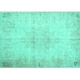 thumbnail image 1 of Ahgly Company Machine Washable Indoor Rectangle Persian Turquoise Blue Traditional Area Rugs, 8' x 12', 1 of 4