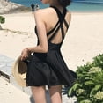 thumbnail image 6 of Wisremt Women's Sexy One-piece Backless Cover Belly Skirt Swimsuit, 6 of 9