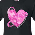 thumbnail image 4 of Inktastic Breast Cancer Awareness Pink Ribbon Around Heart Youth T-Shirt, 4 of 5