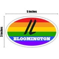 thumbnail image 3 of Bloomington IL Illinois McLean County Rainbow Pride Flag 6 Stripes Pride Flag Euro Decal Bumper Sticker 3M Vinyl 3" x 5", 3 of 3