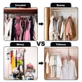 thumbnail image 5 of yuHome 3 Pack Magic 9-Hole Hangers Closet Organizer and Wardrobe Storage Space Saving Multifunctional Travel Hanger 360 Rotating Hanger Heavy Duty Plastic Hanger for Coats Wardrobe Organization, 5 of 10