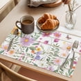 thumbnail image 3 of Colorful Daisy Placemats Set of 1, Dragonfly Butterfly Leaf Non-Slip Place Mats Washable Table Mats for Kitchen Dining Table Decorations Indoor/Outdoor, 3 of 9