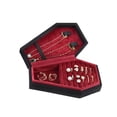 thumbnail image 4 of Elegant Coffin Shaped Box Gothic Jewelry Container Vintage Rings Necklace Holder Fashionanable Halloween Decor, 4 of 8