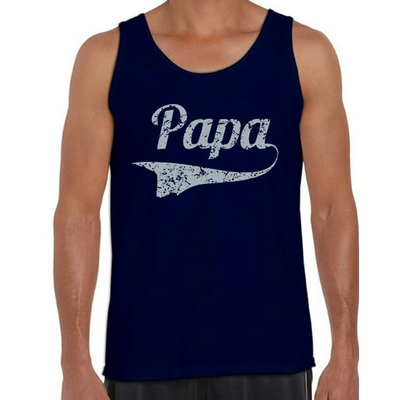 Awkward Styles Men's Papa Graphic Tank Tops Vintage Father`s Day Gift Best Dad Ever Papa Gift