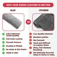 thumbnail image 4 of ELW Premium Suede Cowhide 2-4 oz 1-1.6mm - Soft Full Grain Pre-Cut Side Leather - 2-4 SQ FT 4 PCS,Light Grey - USA Made Silky Buffed Suede Fabric Leather for Car Upholstery, Garments, Furniture, 4 of 9