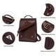 thumbnail image 5 of Mochila de cuero Choles a la moda para mujer, vintage, marrón, 5 of 6