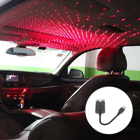 GAXIRE USB Night Light Car Ceiling Star Projector with 360 Degree Rotation, Ambient LED Lighting for Interior Decoration