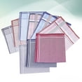 thumbnail image 2 of 12pcs Pañuelo para hombre simple Algodón absorbente de sudor Pañuelo cuadrado clásico Pañuelo de mano (Color mezclado), 2 of 5