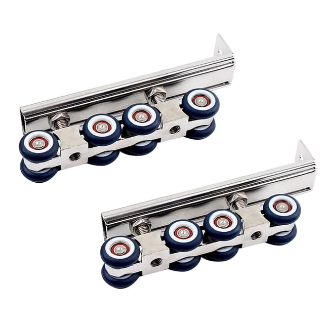Riwesomey 2 unids/set rodillo de puerta corredera 4/8 ruedas Hardware rueda de pista polea suministros para el hogar accesorios de Metal para el Herramientas y ferretería 138x25x60mm Riwesomey WJ3931-02B