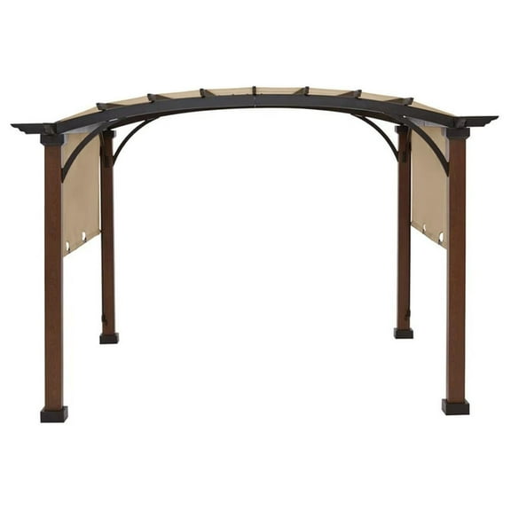 Replacement Canopy Top Cover for The Garden Treasures L-PG152PST-B AR Freestanding Pergola - RipLock 350 Rustic Black