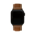 thumbnail image 6 of Bandini Band for Apple Watch Leather Ultra Band 49mm 45mm 42mm 41mm 40mm 38mm 44mm for Men, Classic iWatch Band for Apple Watch Series 9 8 7 6 5 4 3 2 SE, Extra Long XL, Tan / Stitch / Black, 6 of 8