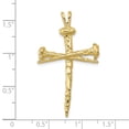 thumbnail image 6 of Auriga Fine Jewelry 10K Yellow Gold Polished Cross Charm for Women (L-42 mm, W-25 mm), 6 of 7