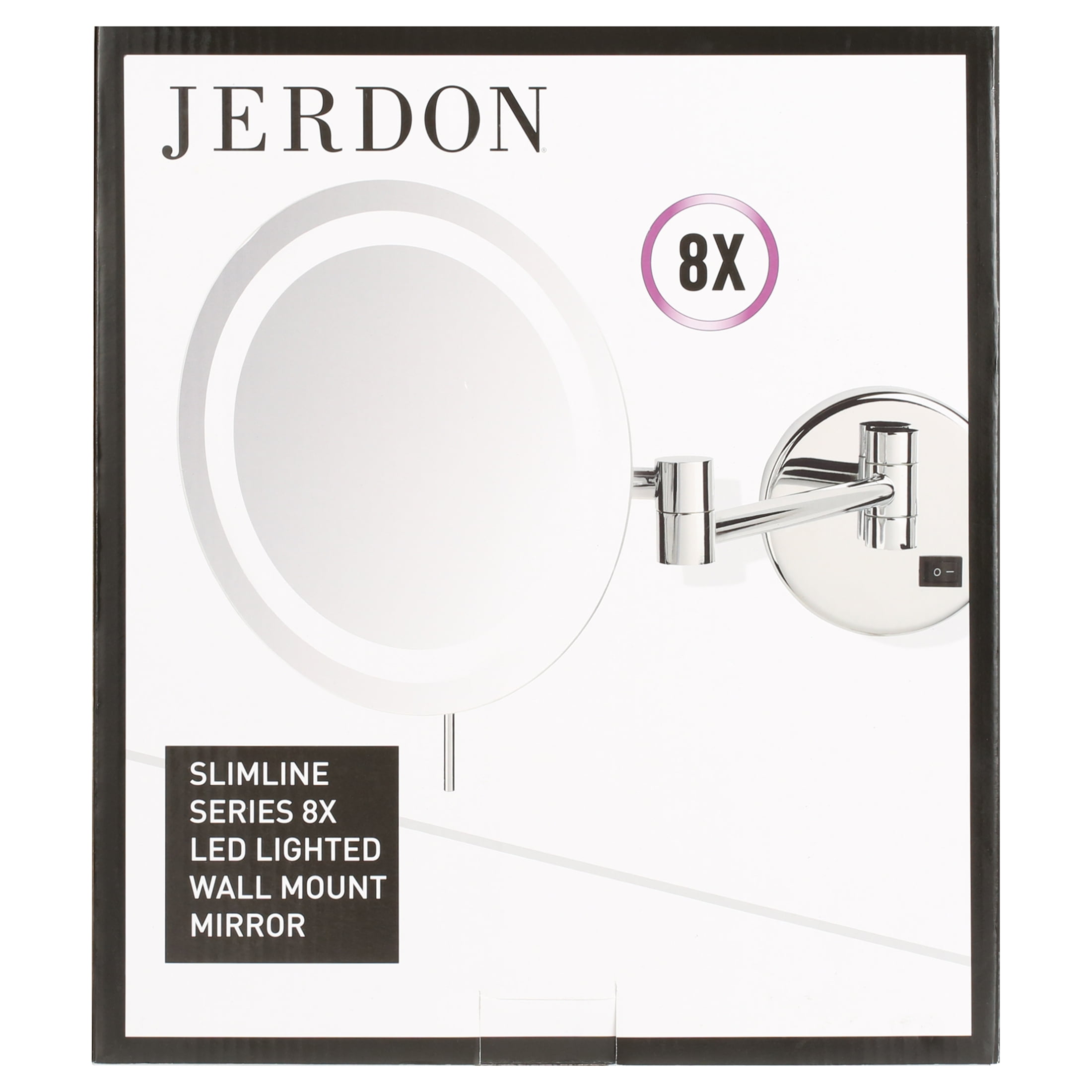 Sharper Image JRT718CL 8.5inch Slimline LED Wall Mount 8x Magnifying