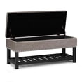 thumbnail image 2 of Lomond Banc Ottoman de Rangement Rectangulaire 43 Po en Similicuir Gris Vieilli, 2 of 9