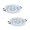 Multi-color, variant on Melrose Round Tie-Dye Wooden Trays - 18.5" - Blue and White - Set of 2