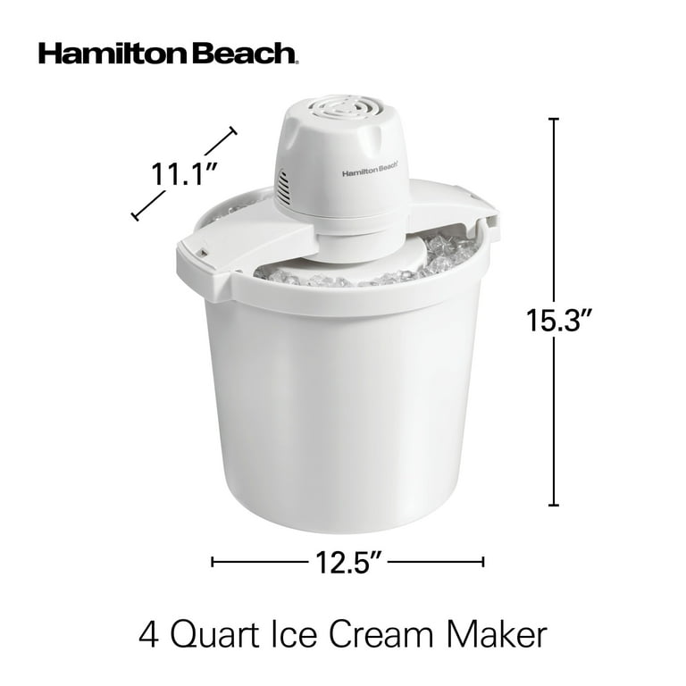 Hamilton Beach 4 Quart Electric Countertop Soft Ice Cream Home