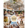 thumbnail image 5 of Brown Stone Wall Table Cloth, Waterproof Tablecloth for Rectangle Tables, Vintage Country Rocks Brick Pattern Reusable Washable Fabric Table Cover for Restaurant Kitchen Dining Tables 60"x120", 5 of 9