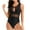 Black, variant on Bigersell Keyhole One-Piece Swimsuits for Women Mesh Bathing Suits Vacation Open Back 1 Piece Cheeky Swimsuits Beach Swimwear, Style SW-19, Black, L