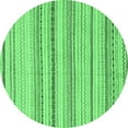 thumbnail image 1 of Ahgly Company Indoor Round Solid Emerald Green Modern Area Rugs, 6' Round, 1 of 4