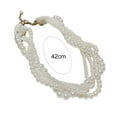 thumbnail image 5 of Mightlink Multi Layer Stackable Necklace Twist Artificial Pearls Choker Necklace Simple Sweater Chain Jewelry Gift, 5 of 6