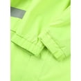 thumbnail image 6 of Sxiwei Men's Hooded Raincoats Reflective Stripes Hi Vis Safety Rain Gear Mesh Lining Rain Jackets Fluorescent Green 4XL/190, 6 of 7