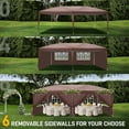 thumbnail image 2 of UBesGoo 10' x 20' Dark Coffee Portable Outdoor Canopy, Waterproof Adjustable Height, 2 of 10