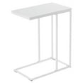 thumbnail image 3 of Small C Shaped End Table, Slim Couch Side Tables Slide Under Sofa Bed, Skinny Snack Tray Table for Coffee Laptop in Living Room,Easy Assembly, White , 48*28*58cm, 3 of 9