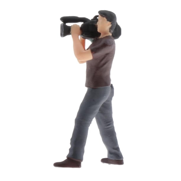 1:64 Simución de Personaje de Fotógrafo rio en Miniatura Modelo de Diorama Decoración de Escritorio para El Hogar re Sunnimix Figura Fotógrafo Miniatura