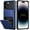 Blue-Larger Storage, variant on for iPhone 14 Case with Card Holder[Store 5 Cards] Dual Layer Heavy Duty Shockproof iPhone 14 Wallet Case with Hidden Card Slot Large Storage Case for iPhone 14(Purple)