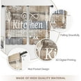 thumbnail image 6 of Kitchen Curtains Rustic Farmhouse 55x36 Inch Rod Pocket Country Short Small Barn Fork and Spoon Wooden Wood Plank Board Vintage Printed Cafe Window Curtains Drapes Treatment Fabric 2 Panels, 6 of 6