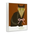 thumbnail image 3 of Stupell Industries Funny Cat with Olive Eyes White Framed Giclee Art design by Lil' Rue, 30 x 24, 3 of 8