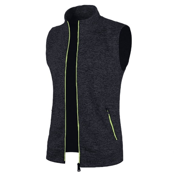 GBSYEWXS Men Vest Sweaters Outdoor Sleeveless V-Neck Cardigan Solid Color Comfortable Black Sweater