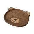 thumbnail image 3 of Bandeja para servir Macarena con forma de oso madera Nogal Negro S, 3 of 8