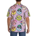 thumbnail image 3 of Sikiie Cartoon Donuts Men's Wrinkle Free Untucked Cuban Shirt Business Casual Button Down Shirts Short Sleeve ShirtXX-Large, 3 of 5