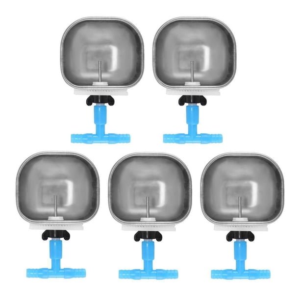 Billuyoard Bebedero para conejos Tazón para beber Dispensador de agua de acero inoxidable Tipo de férula Ahorro de espacio Fácil instalación Suministros de alimentación y agua para mascotas L