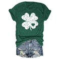 thumbnail image 4 of ZPAQI Women Short Sleeve Saint Patricks Day T-Shirt Shamrock Heart Graphics Tees Top, 4 of 21