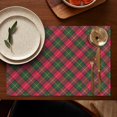 thumbnail image 4 of Set of 6 Classic Checkered Pattern Placemats Machine Washable Durable Linen Table Mats Heat Resistant Wrinkle Free Traditional Plaid Place Mats for Dining Table Kitchen, 4 of 5