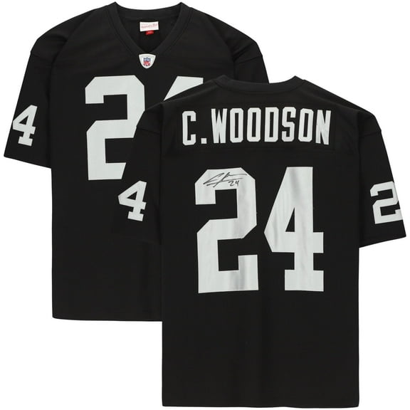 Charles Woodson Oakland Raiders Mitchell & Ness Black Authentic Throwback Jersey - Fanatics Authentic Certified