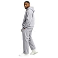 thumbnail image 4 of Delconic Mens Fleece Quarter Zip Hoodie and Sweatpants Set Loose Fit Pullover Hooded Sweatshirt Drawstring Jogger Pants Gray S, 4 of 5