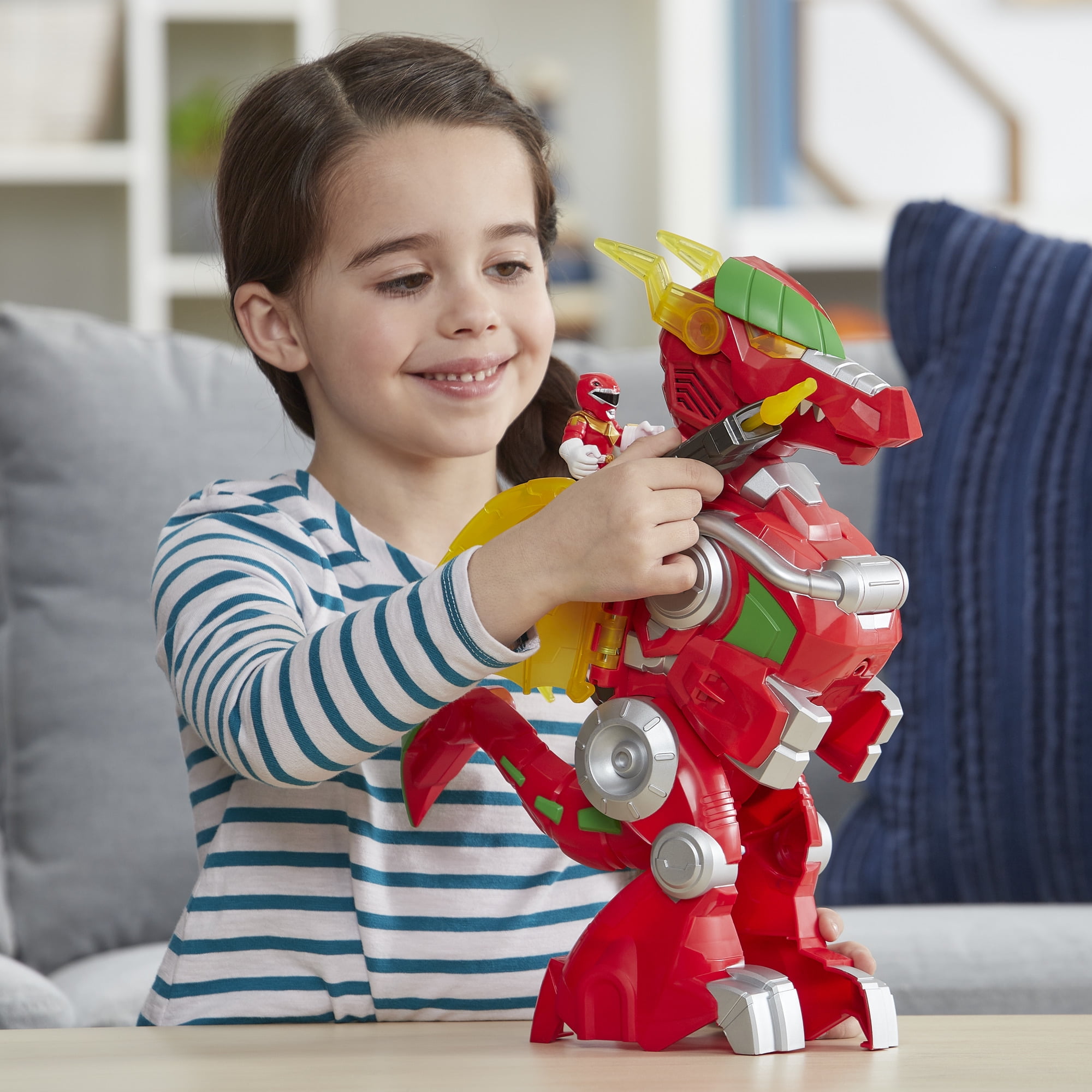 playskool heroes power rangers red ranger and dragon thunderzord