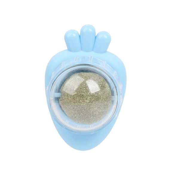 Reheyre Cat Catnips Toy Bite-resistant Scratch-resistant Teeth Grinding Relieve Boredom 360 Degree Rotatable Carrot Shape Cat Catnips Ball Chewing Toy Pet Supplies