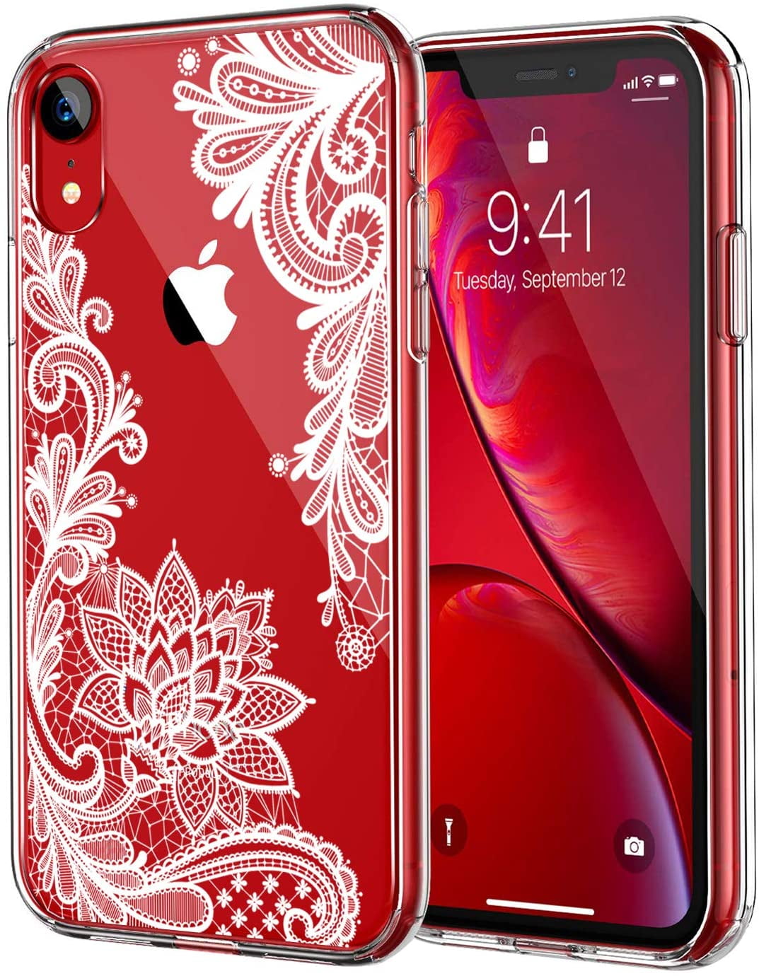 Kexaar Clear Case For Iphone Xr Case For Girls Woman Lace Mandala Henna Flower Pattern Design Soft Flexible Tpu Walmart Canada