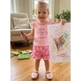 thumbnail image 5 of BemeyourBBs Toddler Baby Girl Little Sister Big Sister Matching Outfit 2 Piece Baby Girl Summer Clothes Cute Bow Flying Sleeve T-shirts and Ruffle Shorts Set, 5 of 9